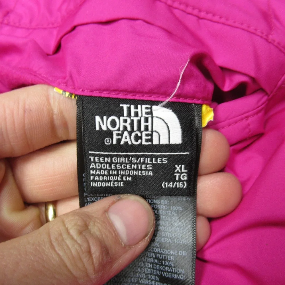 North Face Jacket Teen Girls XL 14/16‎ Pink Mossbud Reversible Insulated Puffer